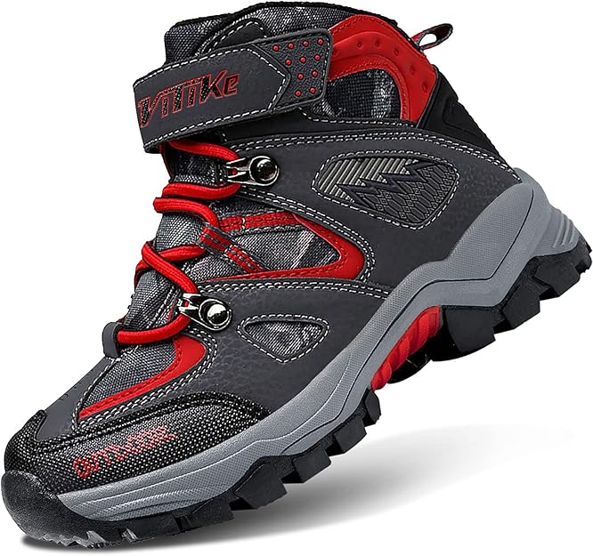 VITIKE Kids Snow/Hiking Boots with Ice Cleats